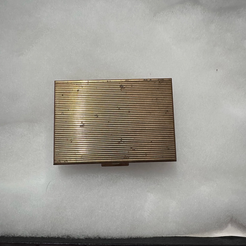 Vintage Gold-Tone Compact Case
